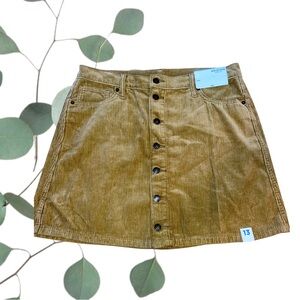 NWT Arizona corduroy skirt - tannish gold color